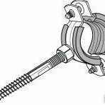 фото Хомут для труб с резиновой прокладкой, болтом и дюбелем 6/4&quot; (47-52мм)