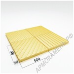 фото Тактильная плитка 500х500х50 мм, цвет серый, желтый
